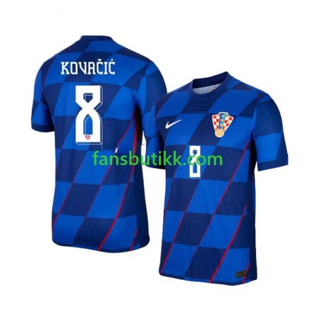 Fotballdrakt Kroatia Mateo Kovacic 8 Bortetrøye Euro 2024 Kortermet